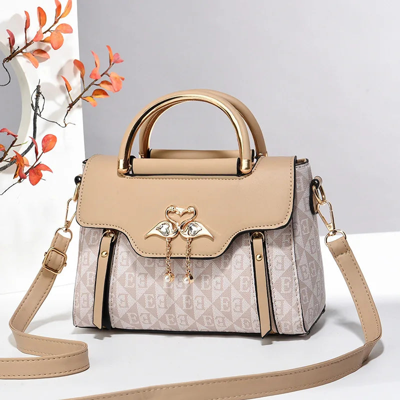 Women's Handbag, New Fashion Trend, Embossed Solid Color, Versatile Casual Shoulder and Crossbody Bag for Women