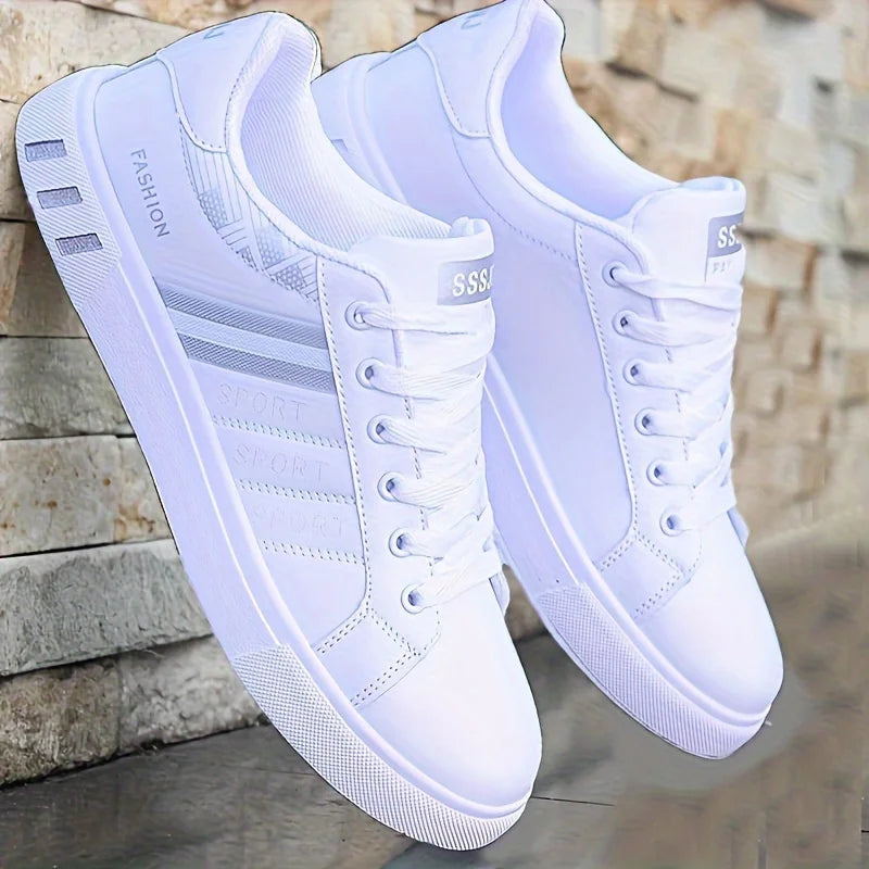 Men's Autumn Casual Sneakers, Striped Design Skate Shoes, Provide Good Comfort, Breathable and Comfortable