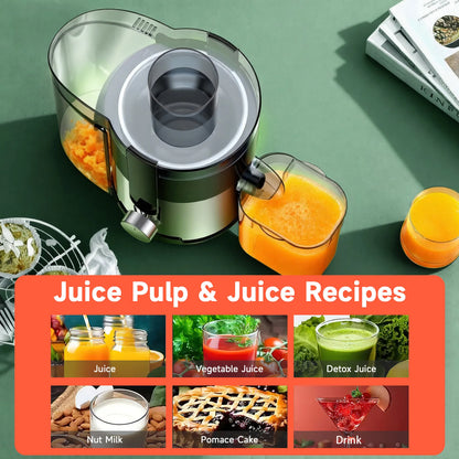 High-Speed Juicer Machine 3-Inch Wide Mouth for Vegetables And Fruits with Metal Body 3-Speed Settings Easy Cleaning Detachable High Juice Yield Adjustable Spout Juicer for Quick Fruit And Vegetable Juicing