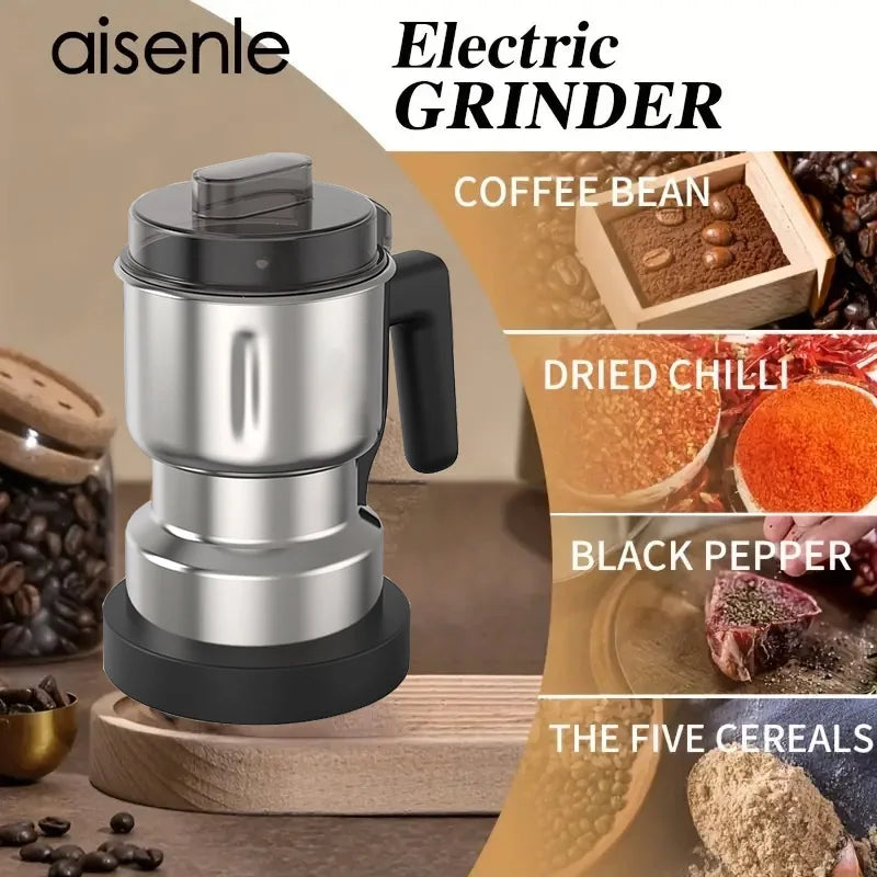 Coffee Grinder, Coffee Mill, Electric Stainless Steel Grinder, Dry Bean Grinder, Multifunctional Home Grinder, Grain Powder Grinder, Spice Grinder, 500ML/0.47 Quart Large Capacity