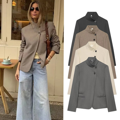 Women's Autumn Blazers Blouse 2026 New Fashion Young Women's Elegant Travel Holiday Jackets Spring Street Sarm Blazers Jackets