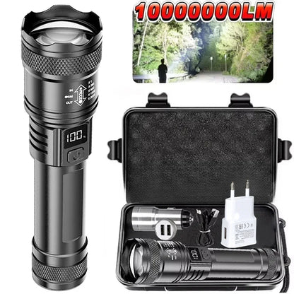 Rechargeable LED Flashlight with Digital Display