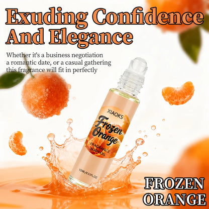 Women's Orange-Scented Roll-On Perfume, Elegant Citrus Fragrance, Light and Natural Scent, Unique and Refreshing, Increases Attraction from the Opposite Sex. Selected Perfume Ingredients, Alcohol-Free, Mild and Non-Irritating.