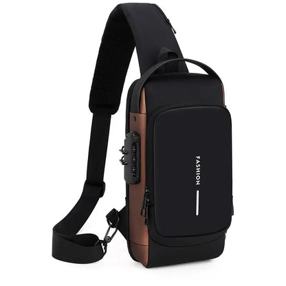 New Brand Designer Men Crossbody Bag PU Leather Classic Anti-Theft Shoulder Bag Chest Bag Multifunctional for Men