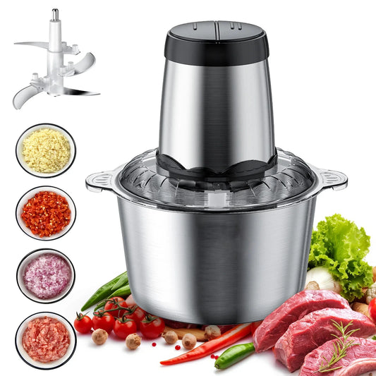 2L Electric Meat Grinders 304 Stainless Steel Food Crusher Multifunctional Vegetable Slicer Chopper Mincer Baby Food Processor