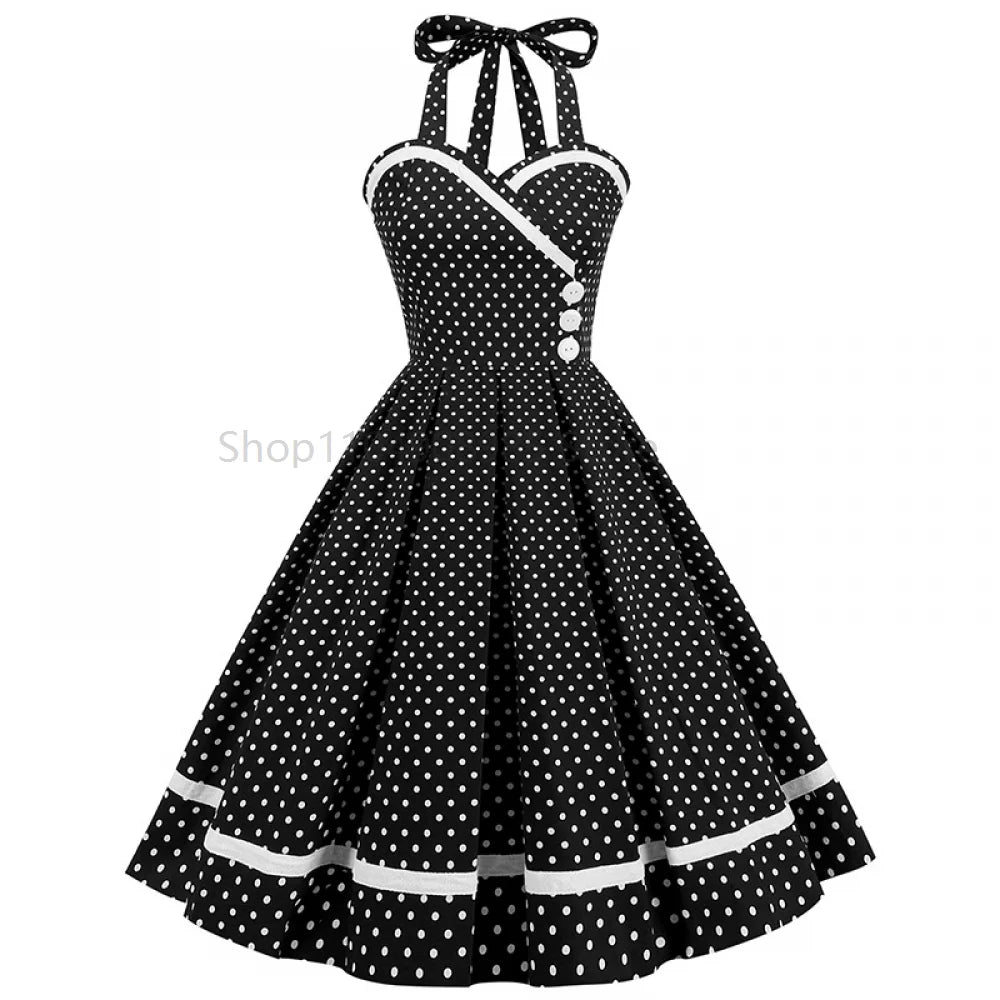 Retro Dress Women Elegant Fashion 50s 60s Vintage Dresses Party Night Dresses Evening Woman Dress Female Clothes Halloween