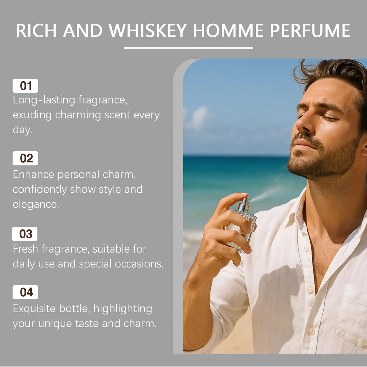 Roxelis Men;s perfume 50ml _ Rich & Whiskky Fragrance