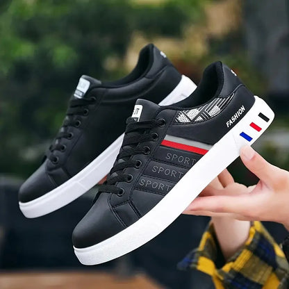 Men's Autumn Casual Sneakers, Striped Design Skate Shoes, Provide Good Comfort, Breathable and Comfortable