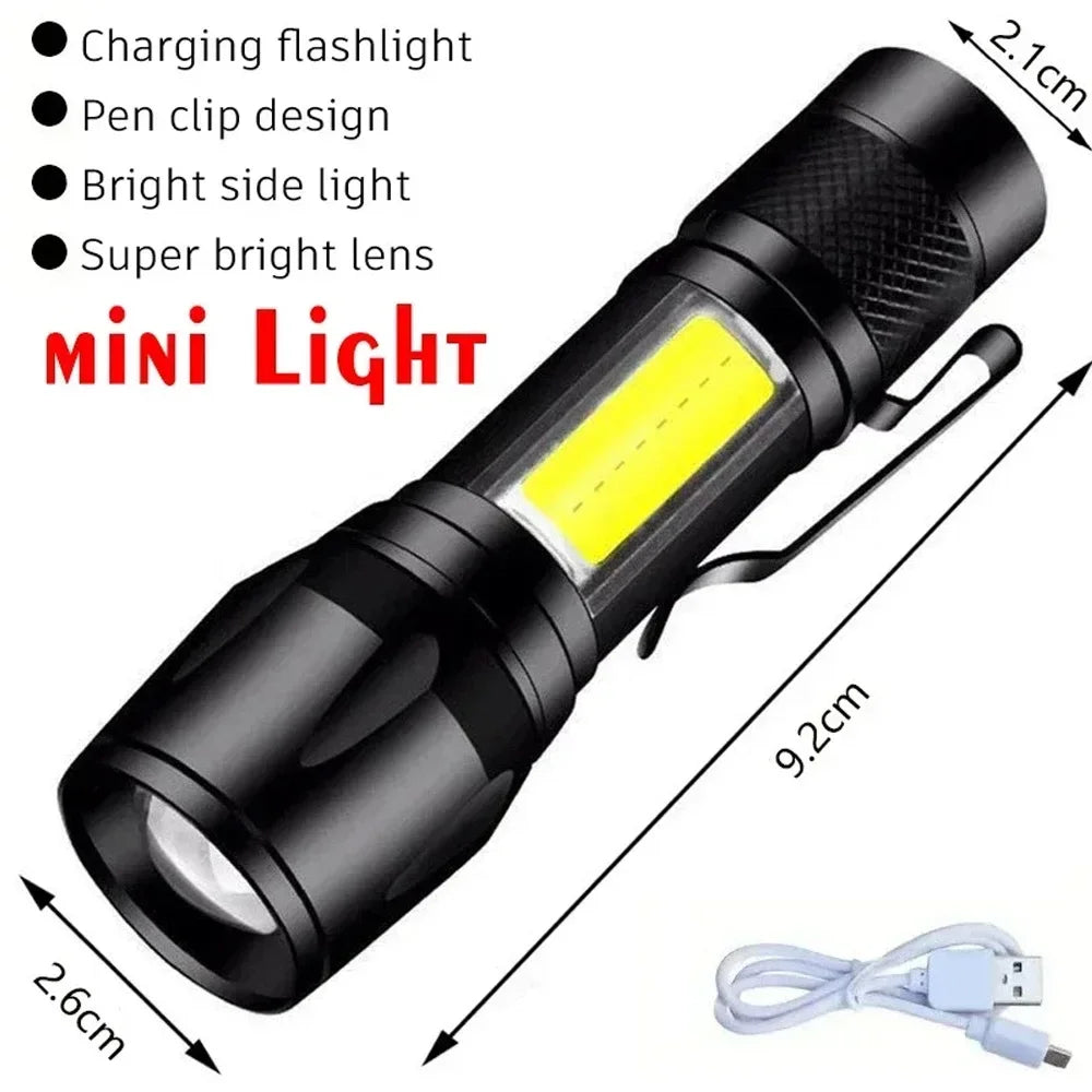 Rechargeable LED Flashlight with Digital Display
