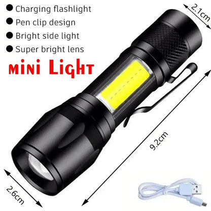 Rechargeable LED Flashlight with Digital Display