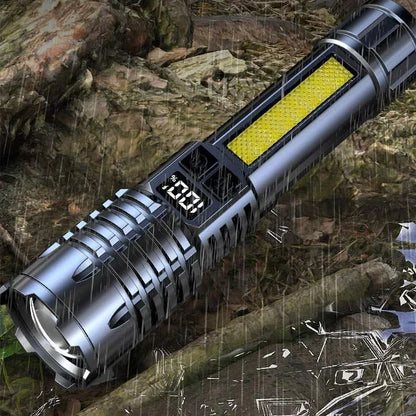 Rechargeable LED Flashlight with Digital Display