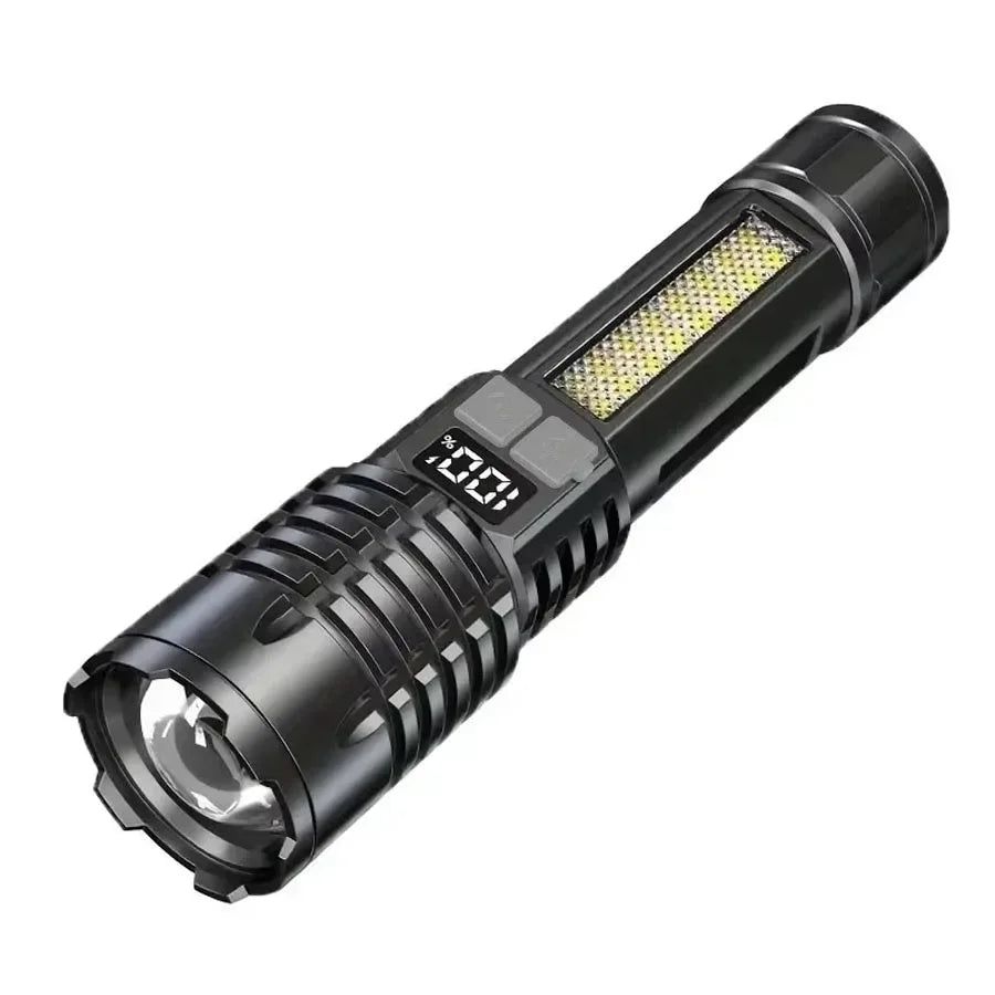 Rechargeable LED Flashlight with Digital Display