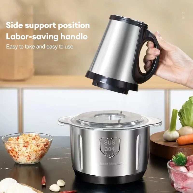 5L Electric Meat Grinders 304 Stainless Steel Food Crusher Multifunctional Vegetable Slicer Chopper Mincer Baby Food Processor