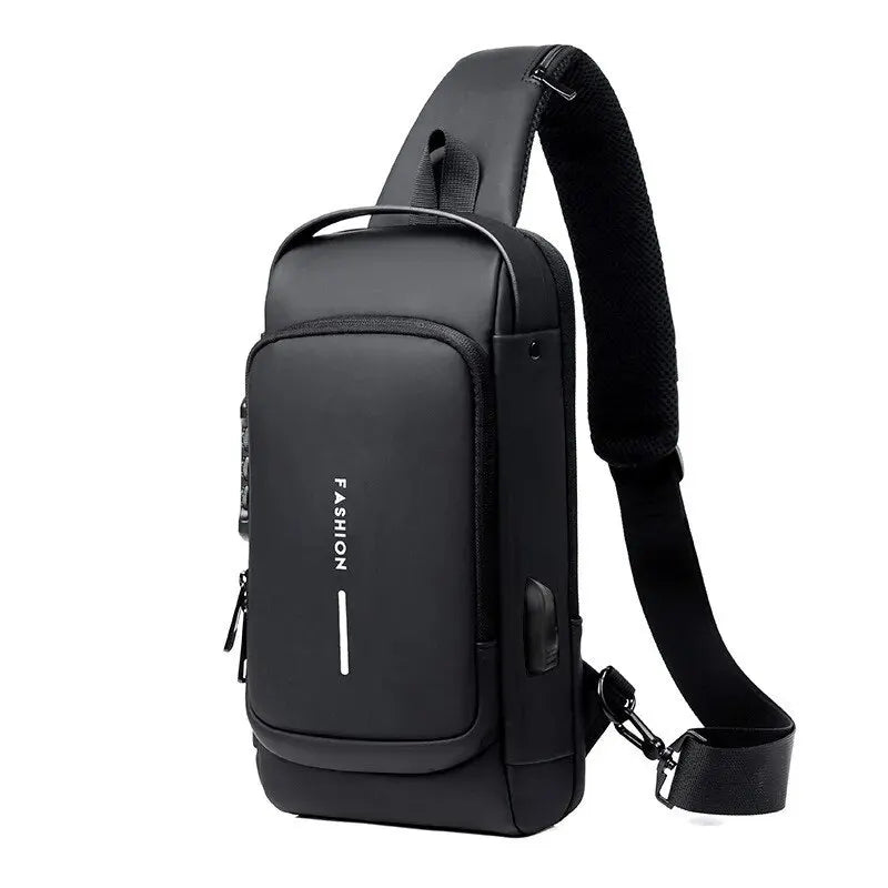 New Brand Designer Men Crossbody Bag PU Leather Classic Anti-Theft Shoulder Bag Chest Bag Multifunctional for Men