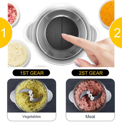2L Electric Meat Grinders 304 Stainless Steel Food Crusher Multifunctional Vegetable Slicer Chopper Mincer Baby Food Processor