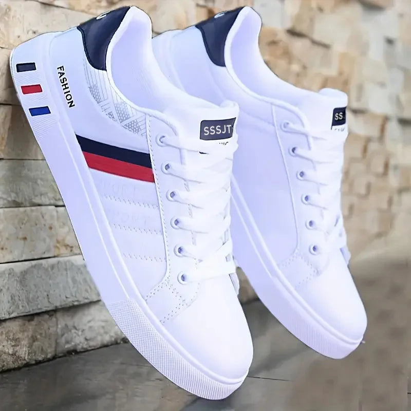 Men's Autumn Casual Sneakers, Striped Design Skate Shoes, Provide Good Comfort, Breathable and Comfortable