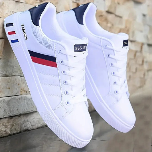 Men's Autumn Casual Sneakers, Striped Design Skate Shoes, Provide Good Comfort, Breathable and Comfortable