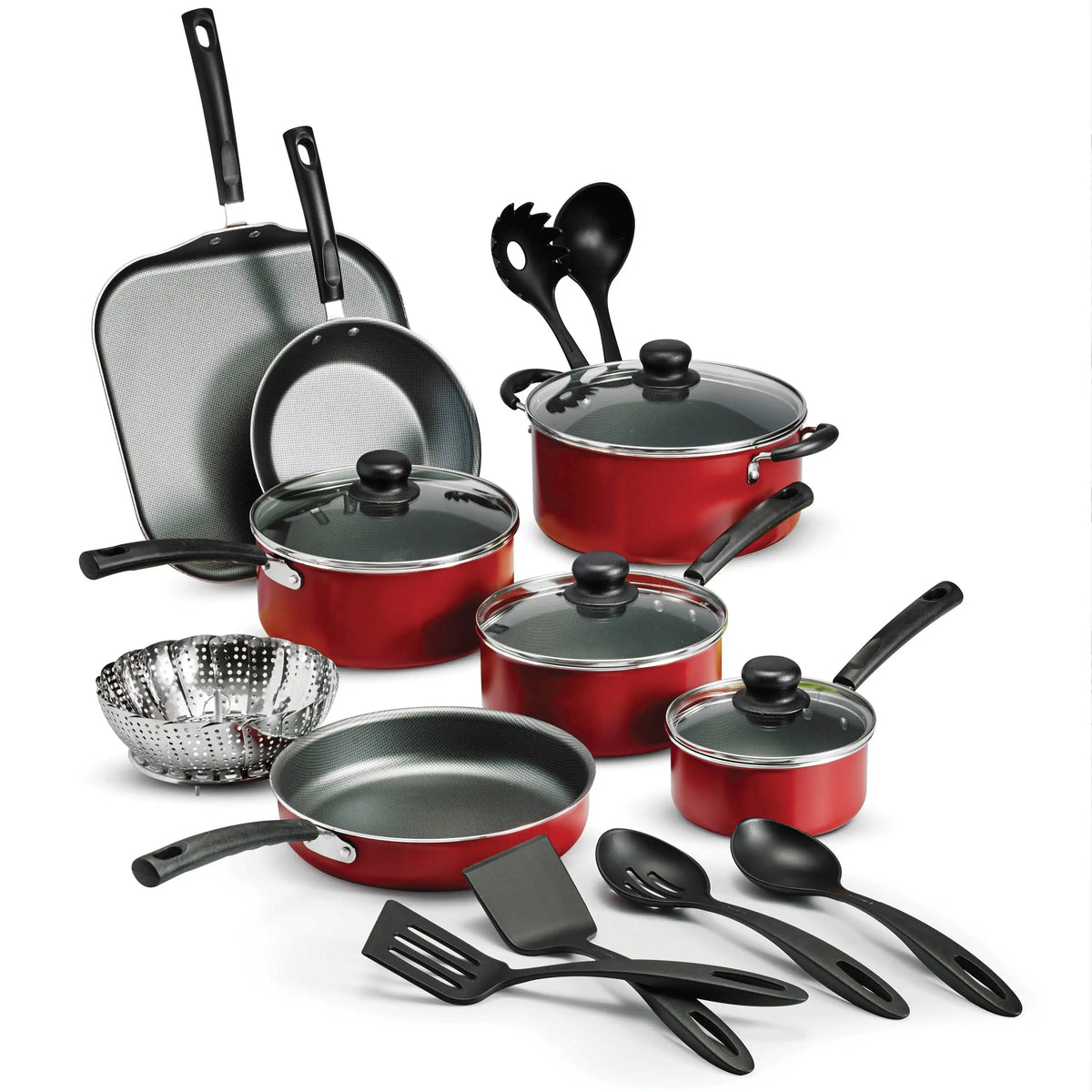 Tramontina Primaware 18-Piece Nonstick Cookware Set, Asphalt