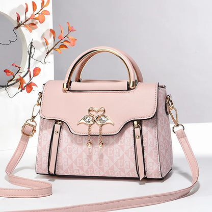 Women's Handbag, New Fashion Trend, Embossed Solid Color, Versatile Casual Shoulder and Crossbody Bag for Women