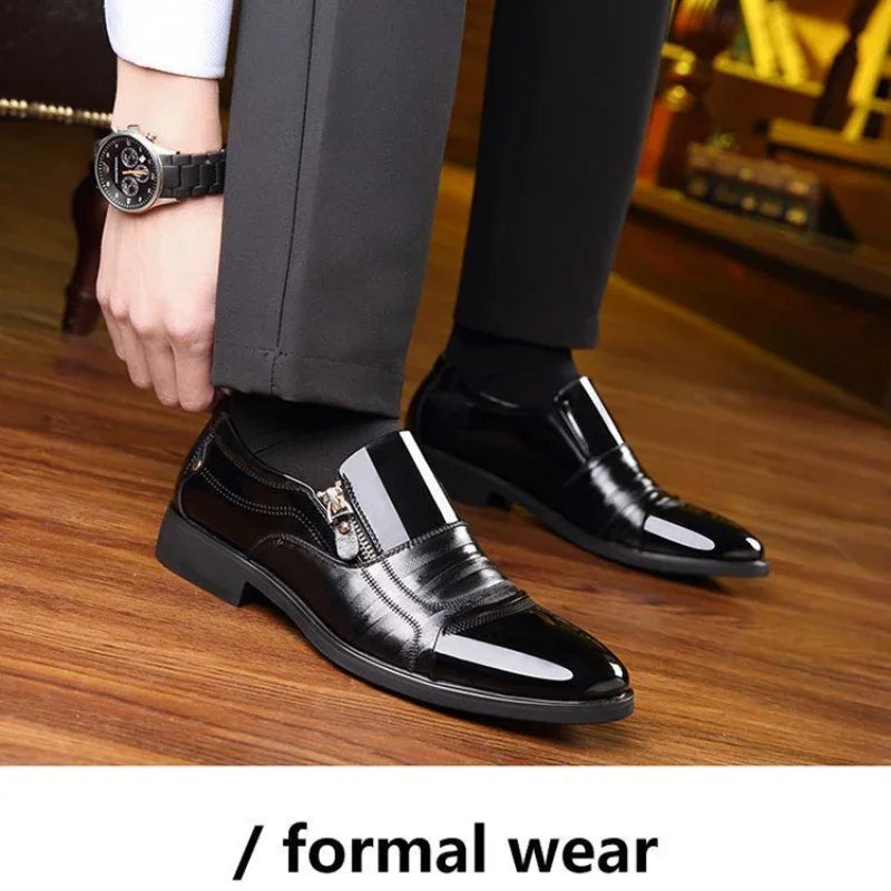 Shoes for Men Shoes Leather Shoes Business Dress Shoes All-Match Casual Shock-Absorbing Wear-Resistant Footwear Chaussure Homme