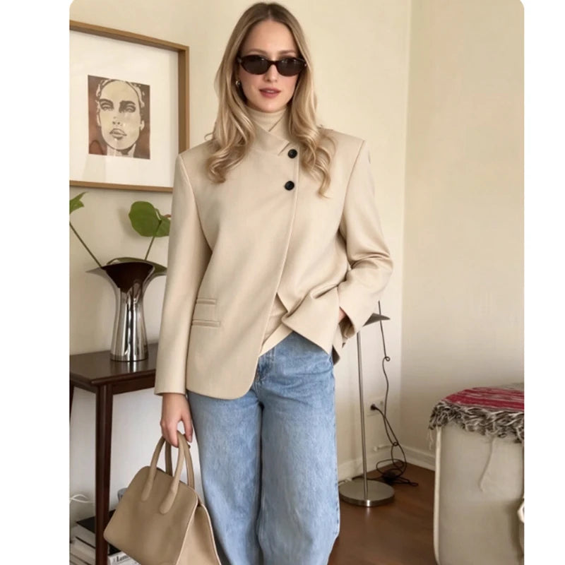 Women's Autumn Blazers Blouse 2026 New Fashion Young Women's Elegant Travel Holiday Jackets Spring Street Sarm Blazers Jackets