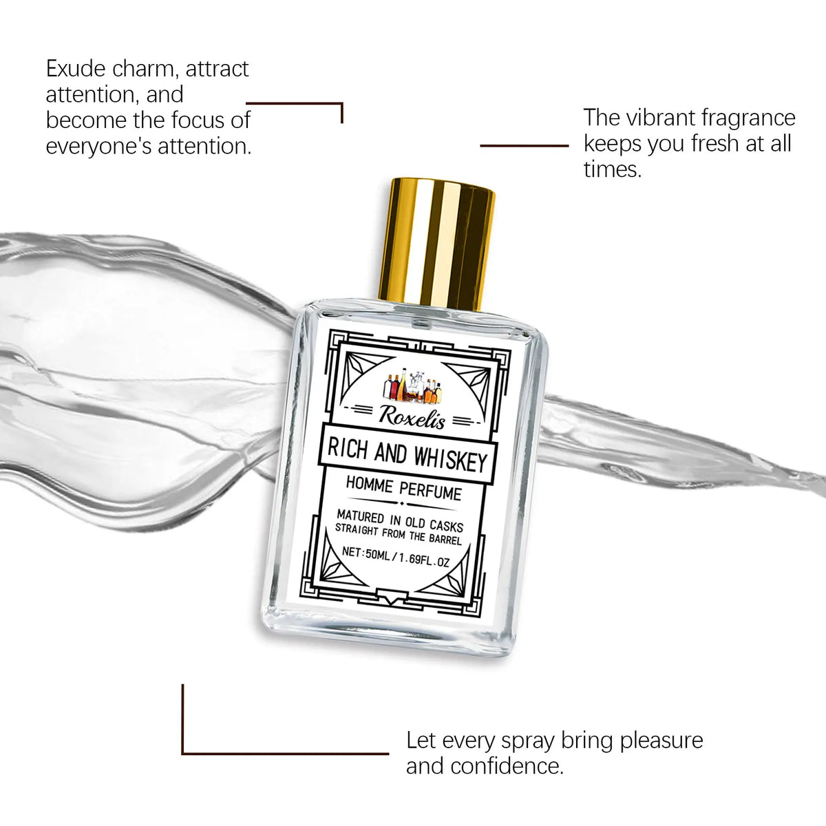 Roxelis Men;s perfume 50ml _ Rich & Whiskky Fragrance