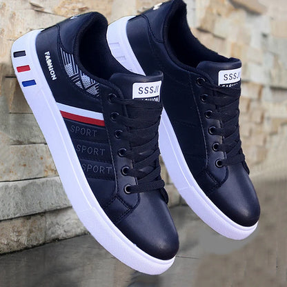 Men's Autumn Casual Sneakers, Striped Design Skate Shoes, Provide Good Comfort, Breathable and Comfortable
